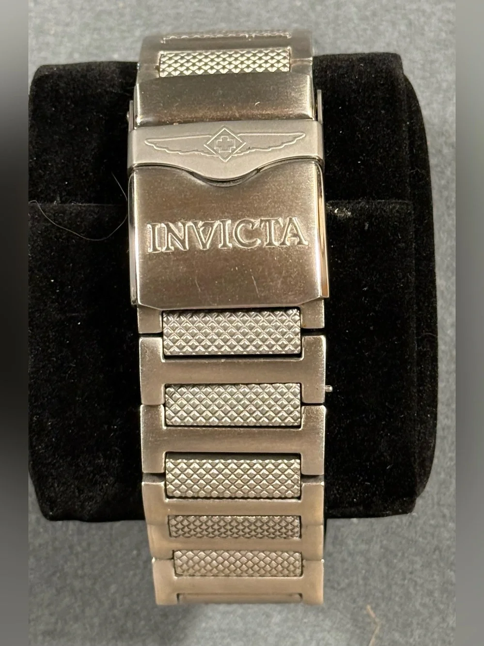 Invicta 25497 Speedway Viper Silver Watch Iridescent Abalone Dial Blue Accents